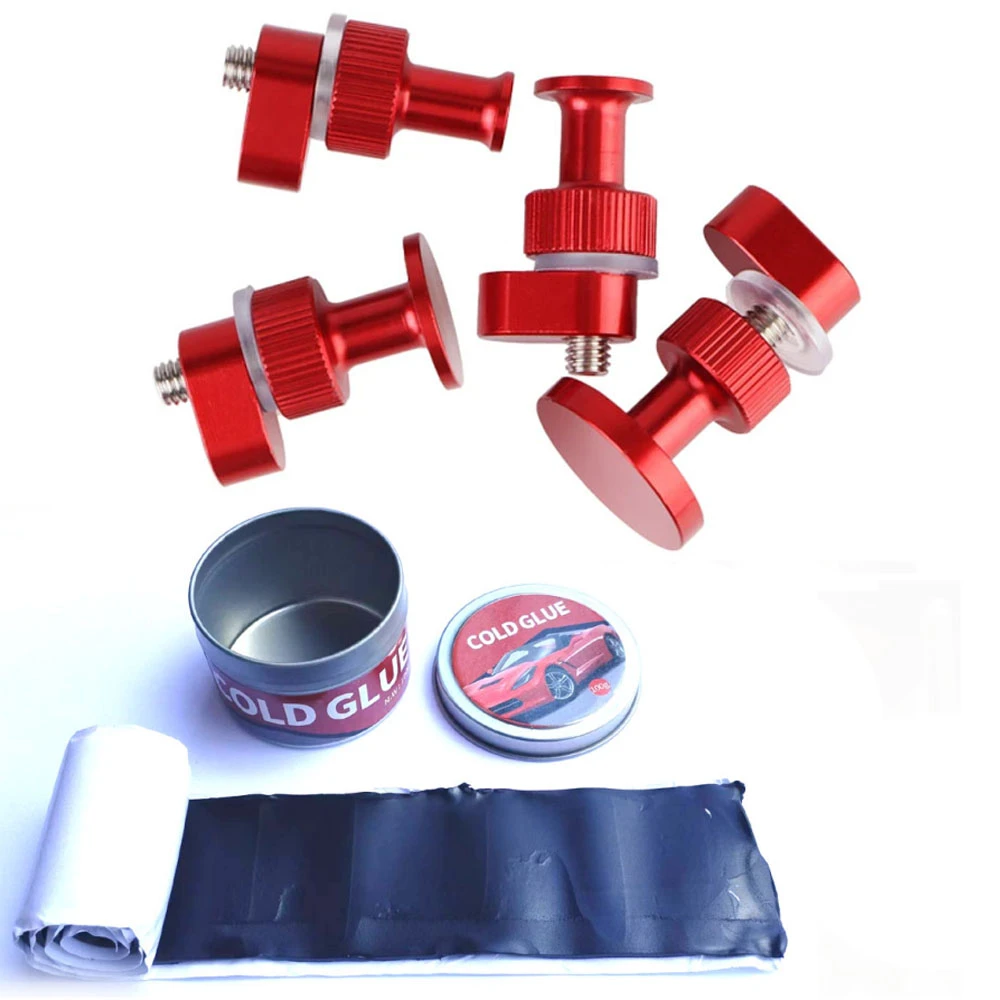 汽车凹陷修复工具铝合金垫片100g冷胶加厚拉拔片凹坑凹痕维修配件