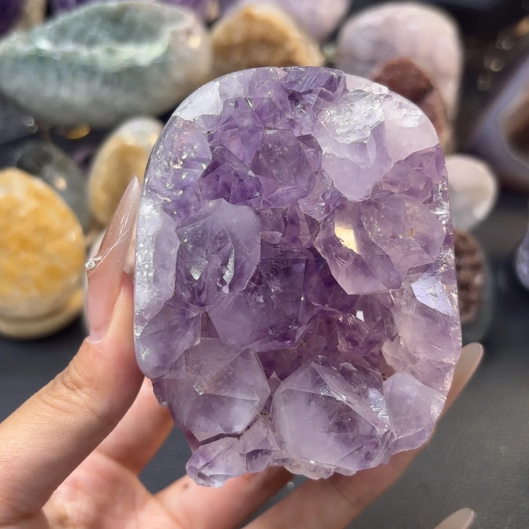 未镶嵌紫晶大型摆件（非配饰）大牙 晶镇