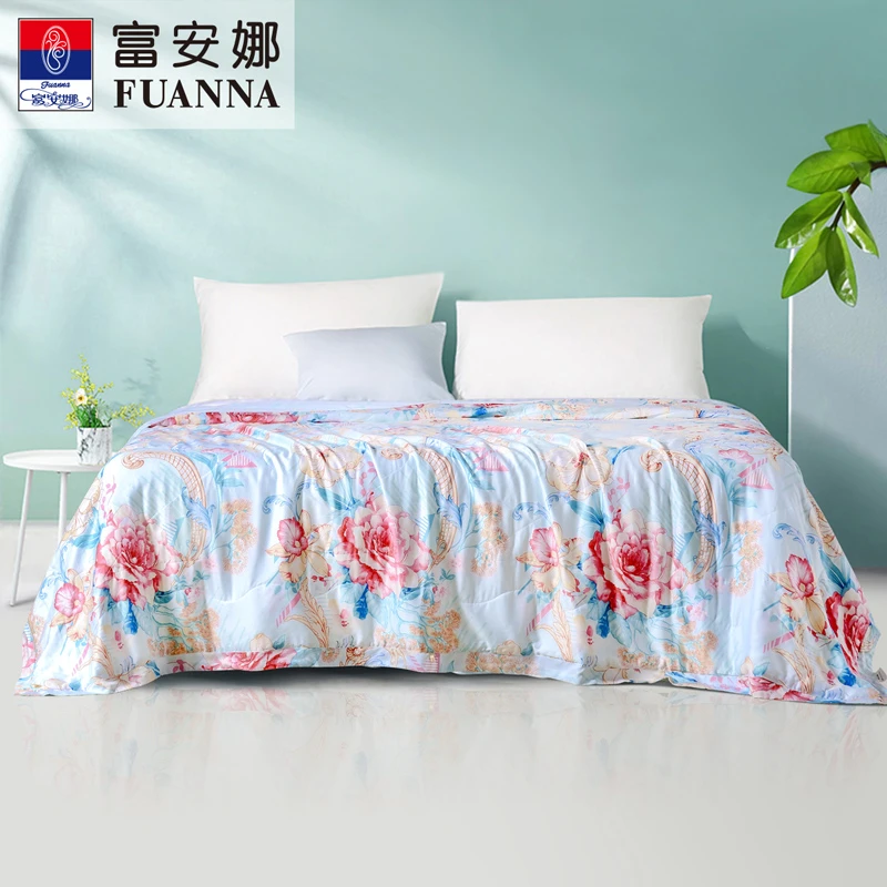 【618大清仓】富安娜可机洗水洗莱赛尔天丝印花夏季亲肤凉感被芯被