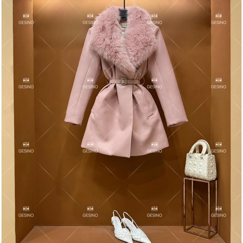 【关关】秋冬气质小香风时尚设计师中长款外套 QD-2025212