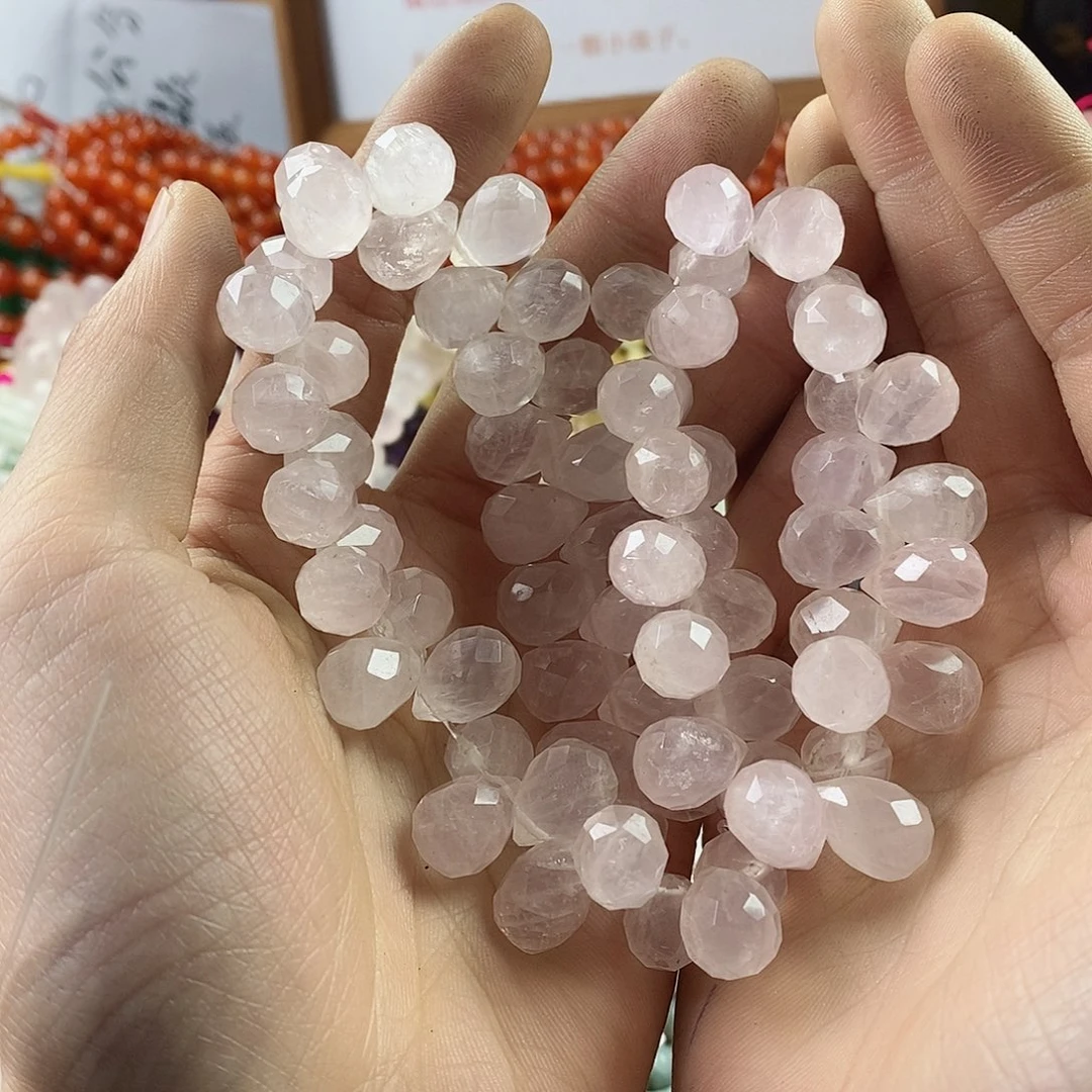 玛瑙/玉髓珠宝半成品合金珑*一条天然粉晶E182