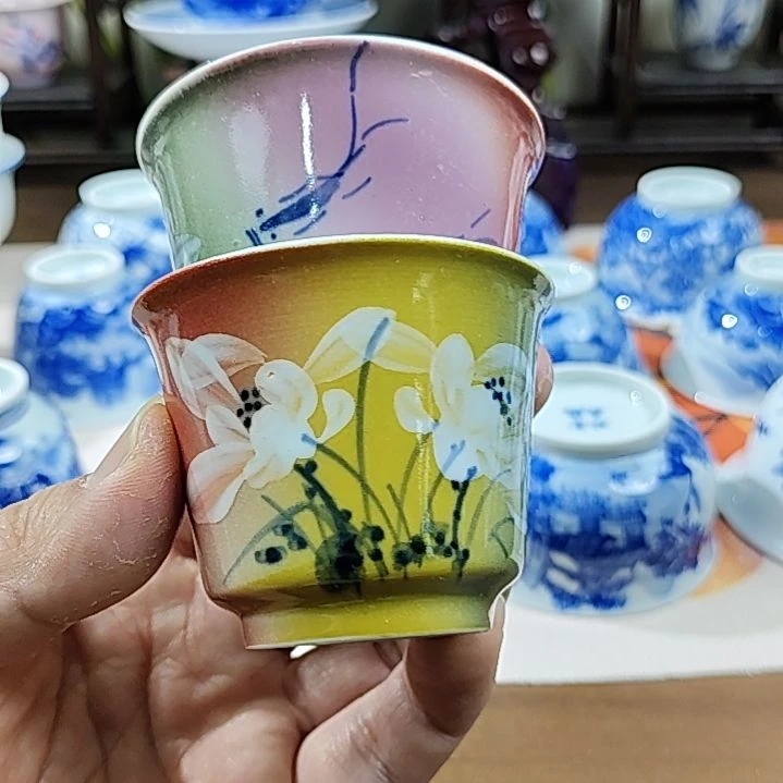 景德镇手工手绘陶瓷杯子