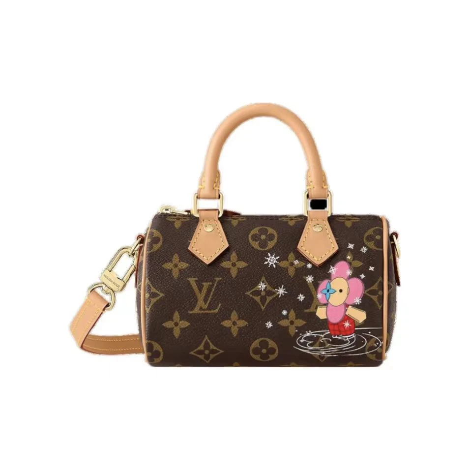 未使用 LouisVuitton/路易威登 23年圣诞限定老花speedy nano