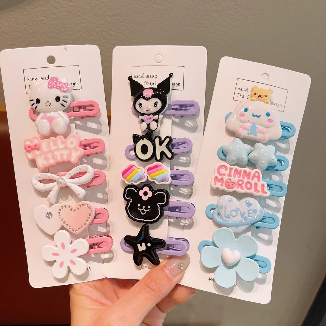 库洛米儿童发夹小女孩卡通三丽鸥可爱侧边刘海宝宝发卡鸭嘴女童