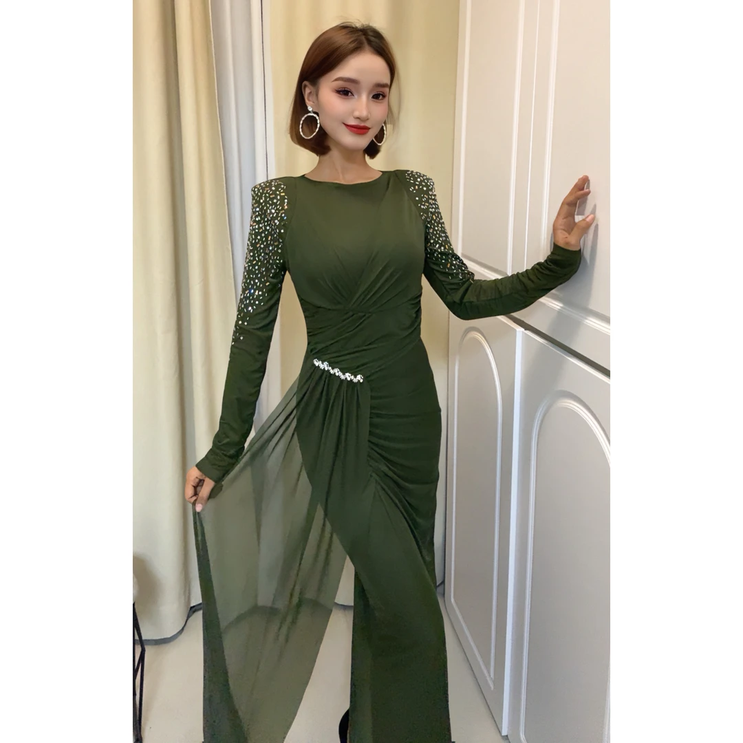 5130【包邮】气质时尚高级简约大气千金名媛女装连衣裙