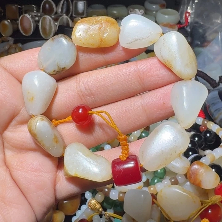 和田玉未镶嵌手链