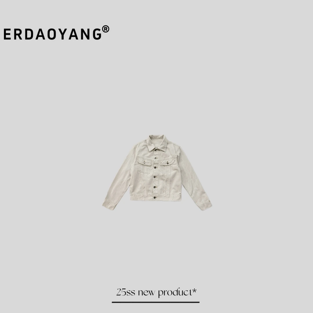ERDAOYANG "马拉拉" 早春简约线条感百搭牛仔外套WT6086