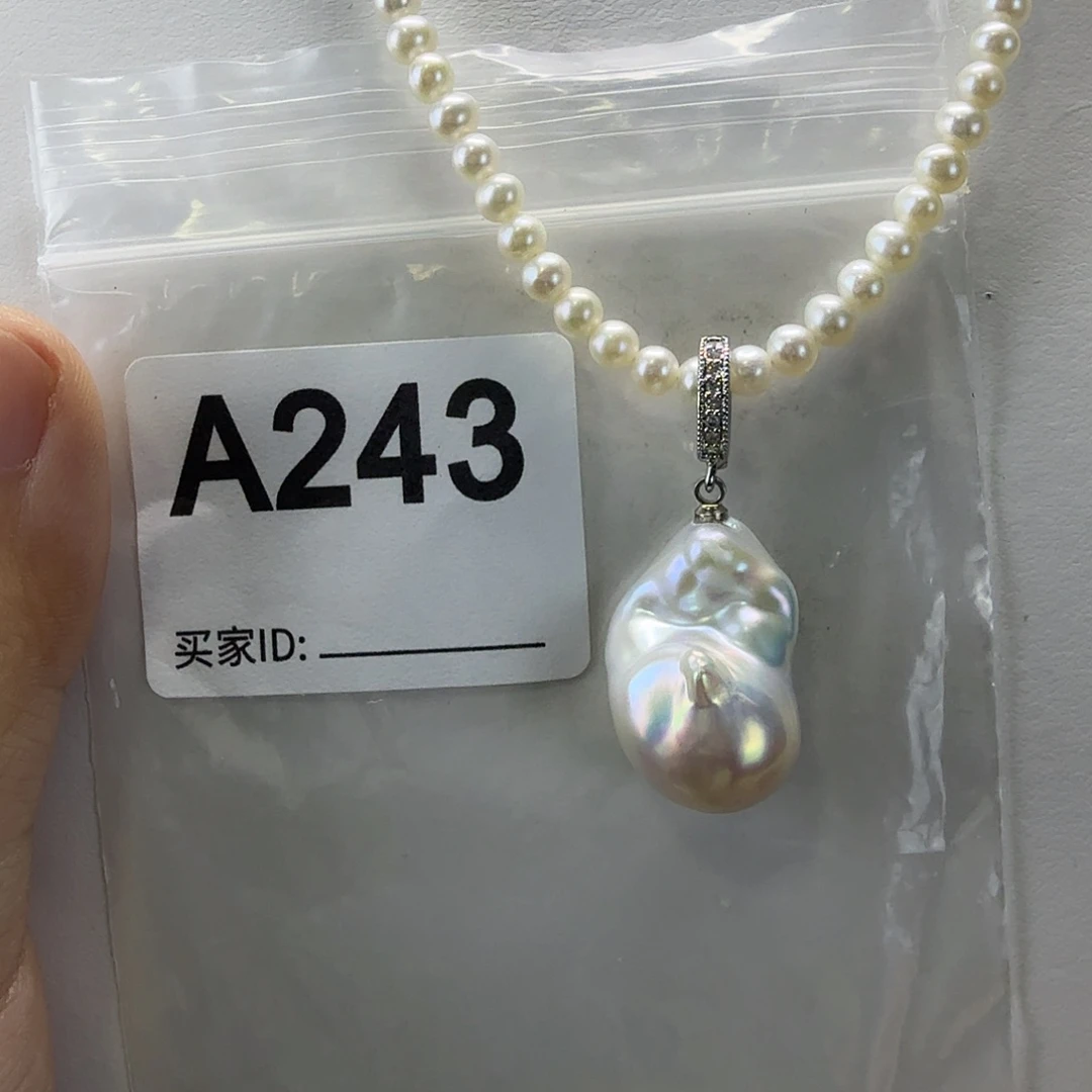 合金吊坠(不含链)淡水珍珠