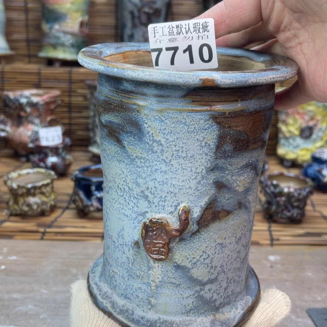 手工花盆默认瑕疵完美者勿拍