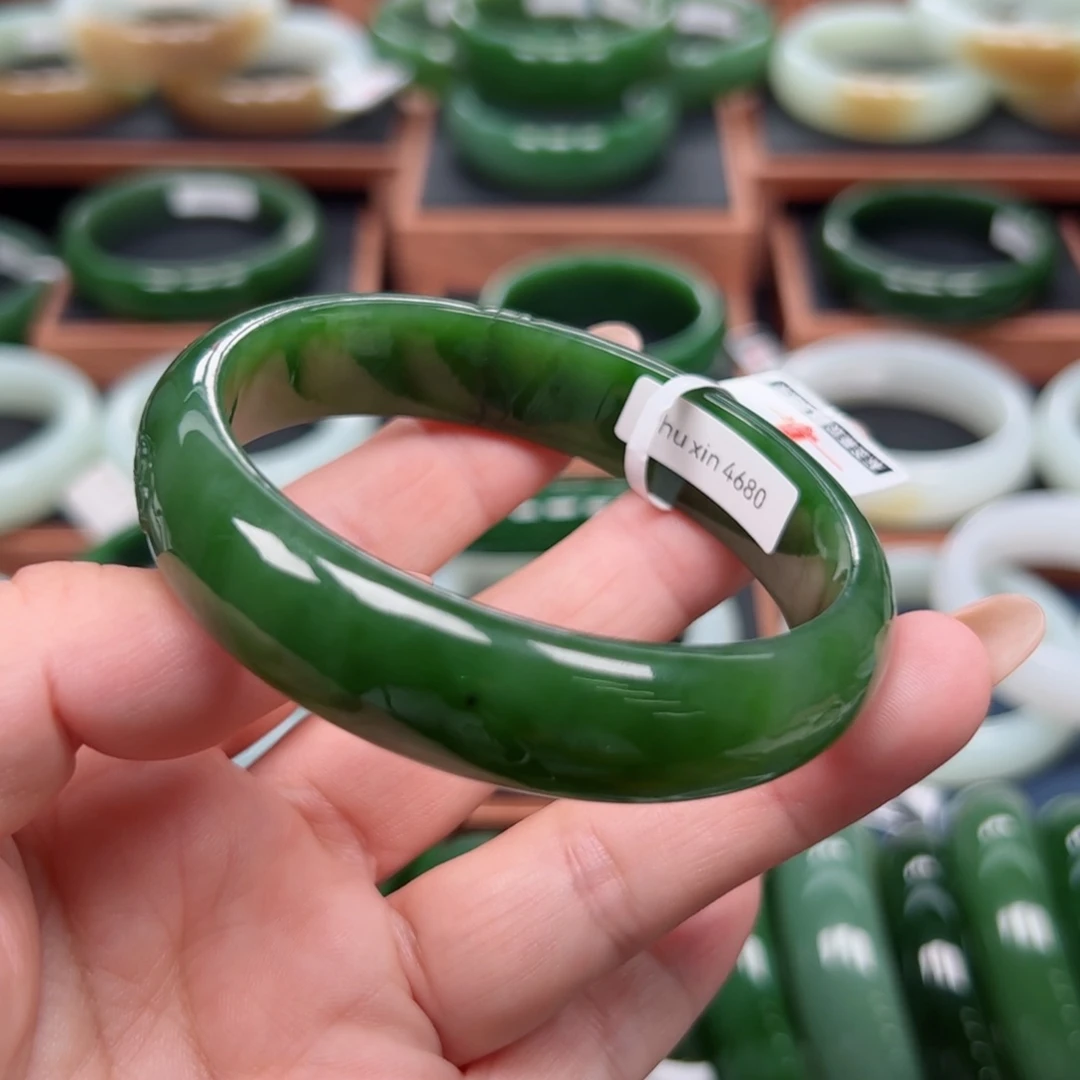 未镶嵌手镯和田玉（碧玉）晴*58圈口