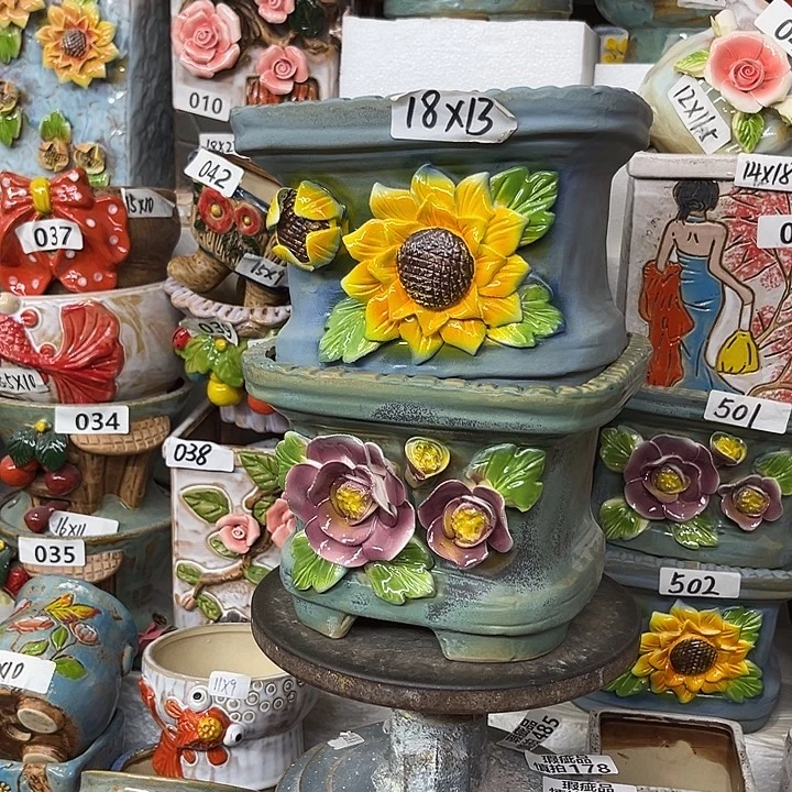 粗陶材质多肉花盆