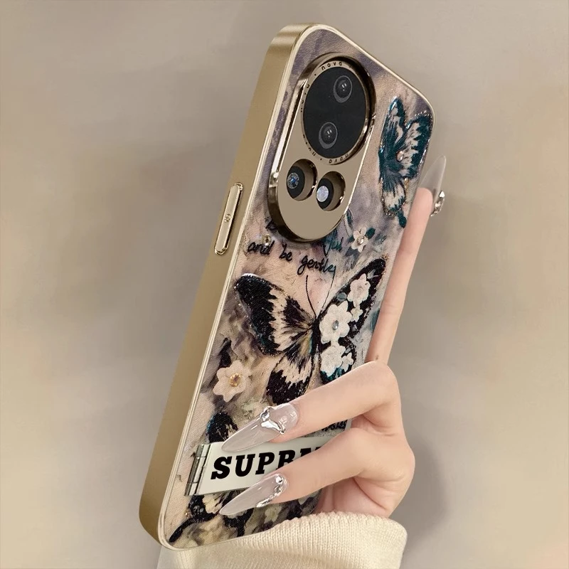 适用华为nova14pro手机壳新款nova14ultra硅胶13复古12油画蝴蝶