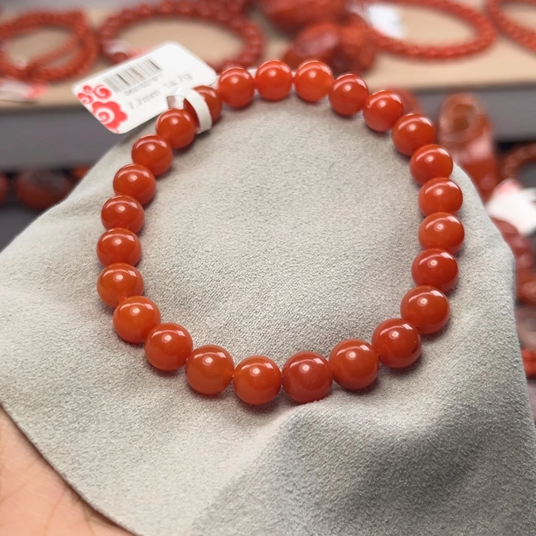 南红玛瑙未镶嵌手链