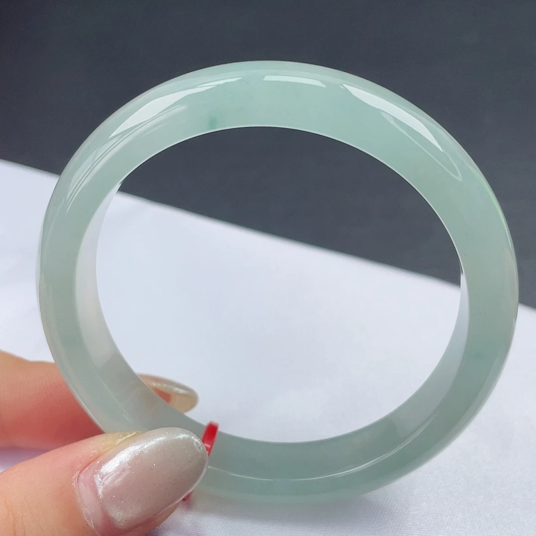 翡翠未镶嵌手镯53圈口