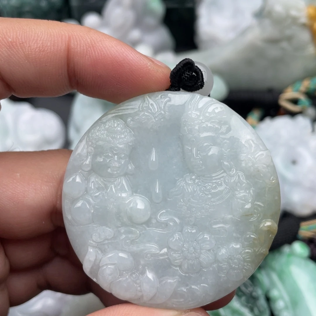 翡翠未镶嵌吊坠(不含链)