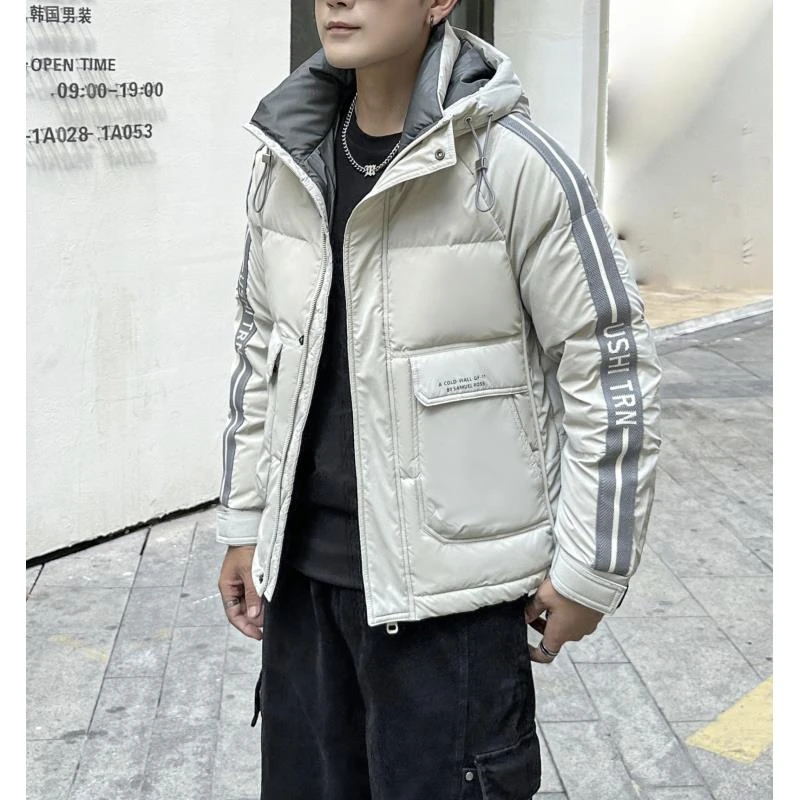 冬季新款连帽时尚潮流免洗百搭防寒加厚保暖外套3-9807#