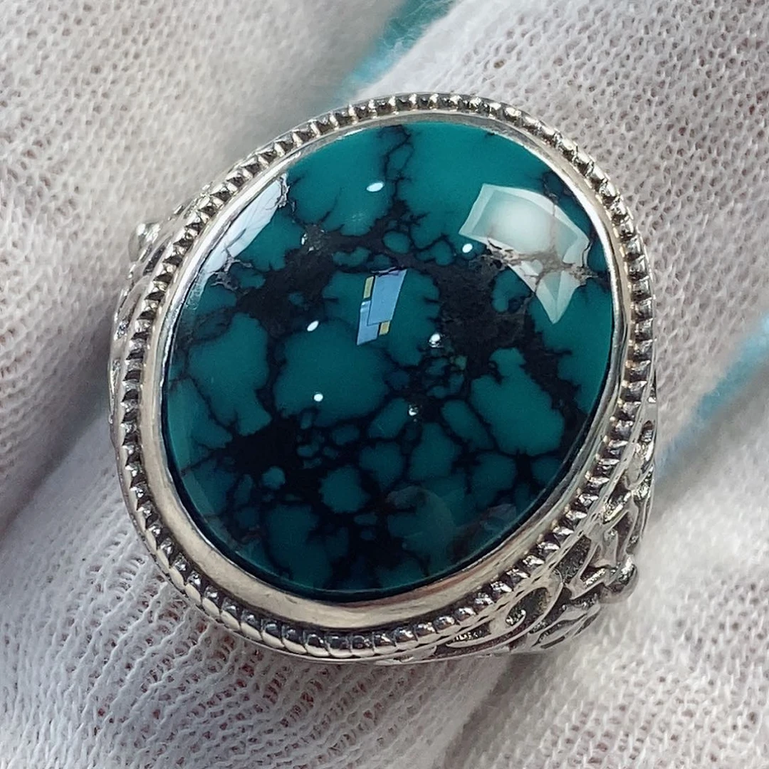 绿松石珠宝奇石银S925镶嵌