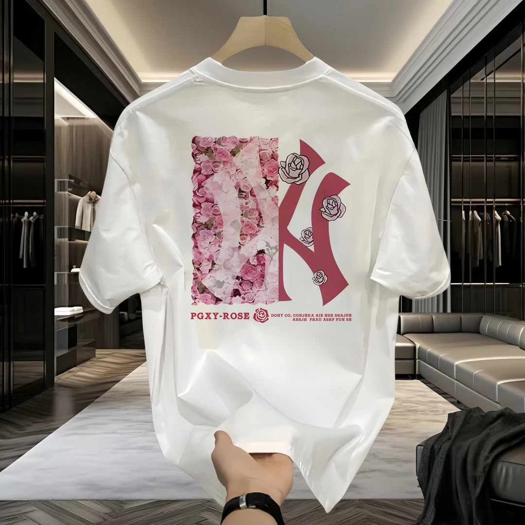 重磅纯棉短袖T恤美式潮牌夏季半袖潮流韩版ins风宽松圆领男女上衣