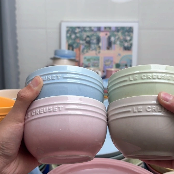 瓷片微瑕4个墩墩碗500毫升