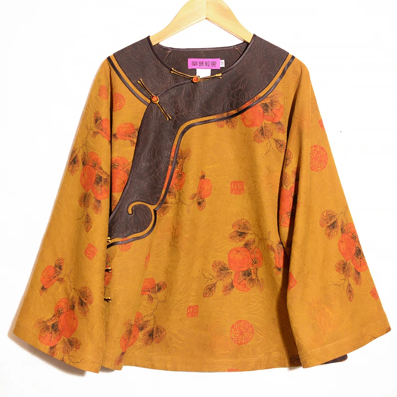 华族经典【金禧裳】重缎香云纱如意中国风唐装夏季上衣新中式外套女