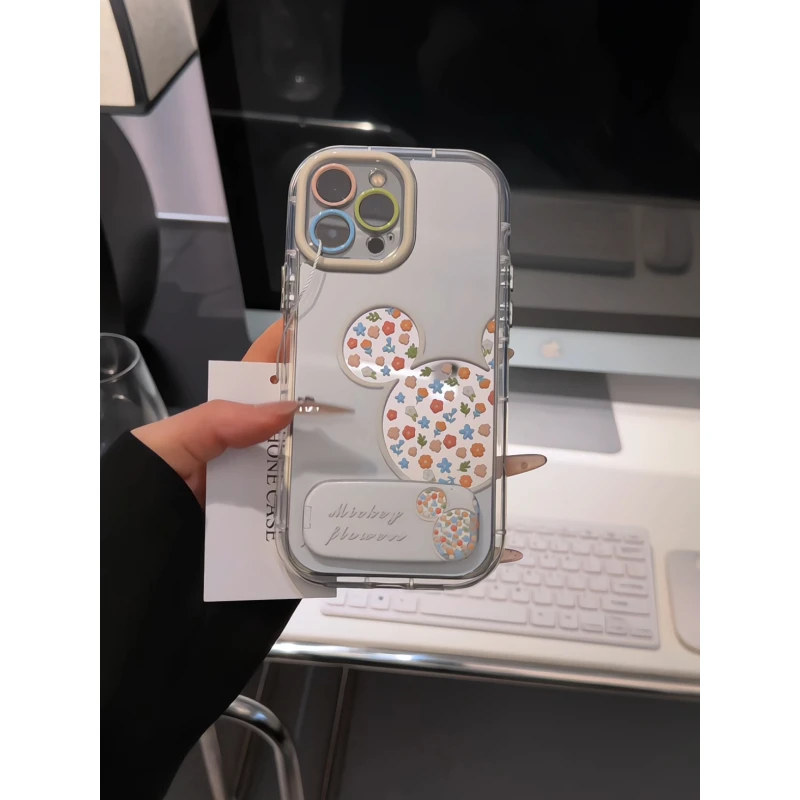 米妮碎花适用苹果17pro手机壳16promax镜面华为p80奶油oppo小米15