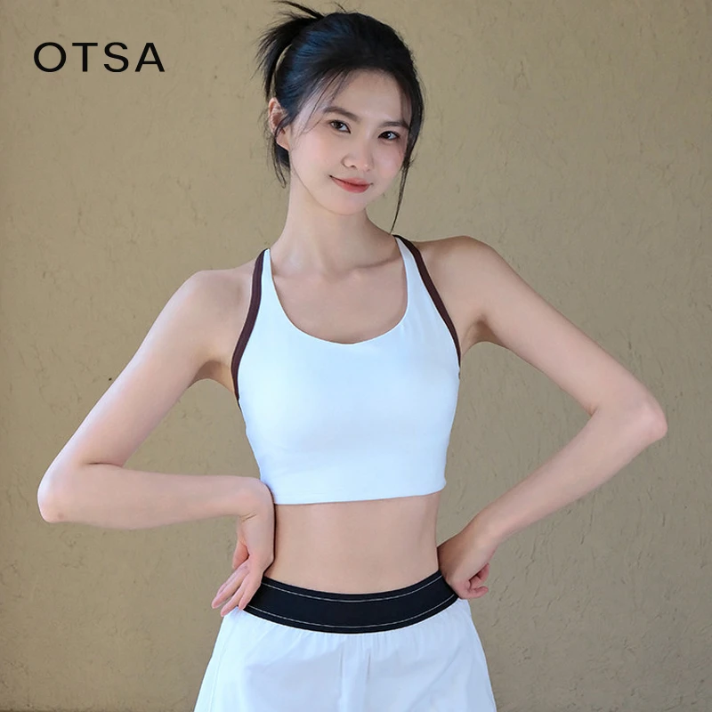 【OTSA】一体式瑜伽背心女2025新款运动文胸普拉提健身内衣52003