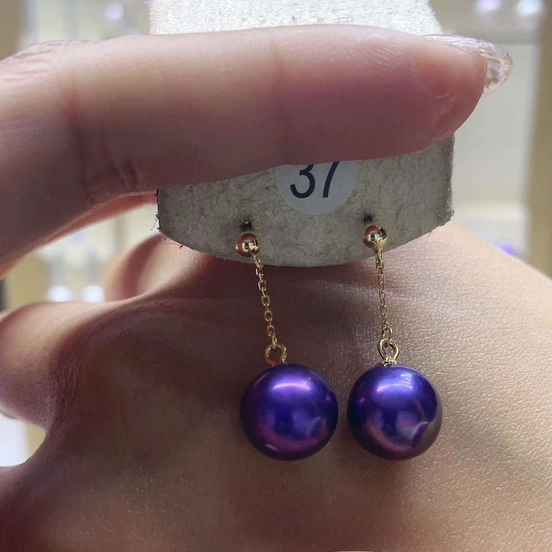 淡水珍珠耳饰银S925镶嵌