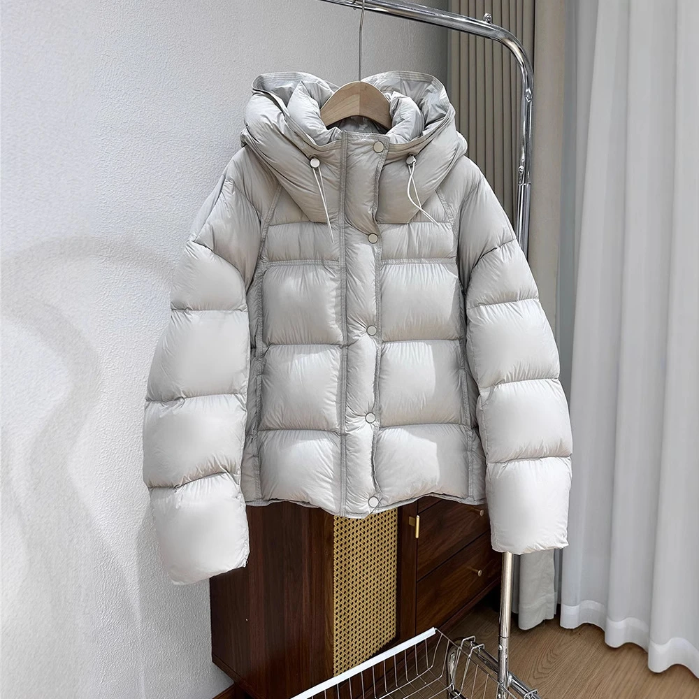 云朵感泡芙女短款2025新款加厚保暖连帽面包服女款外套