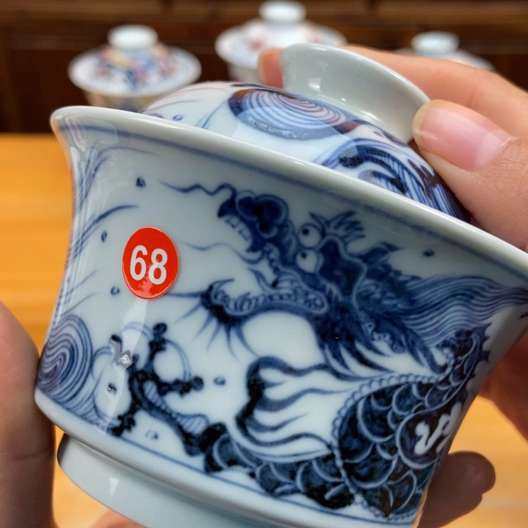 手绘现代茶具非古董