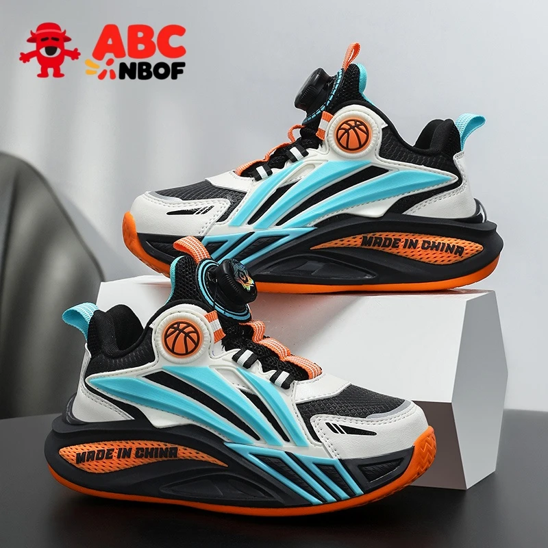 ABC NBOF童鞋男童运动鞋3-12中学生新款皮面防水跑步鞋防滑篮球鞋