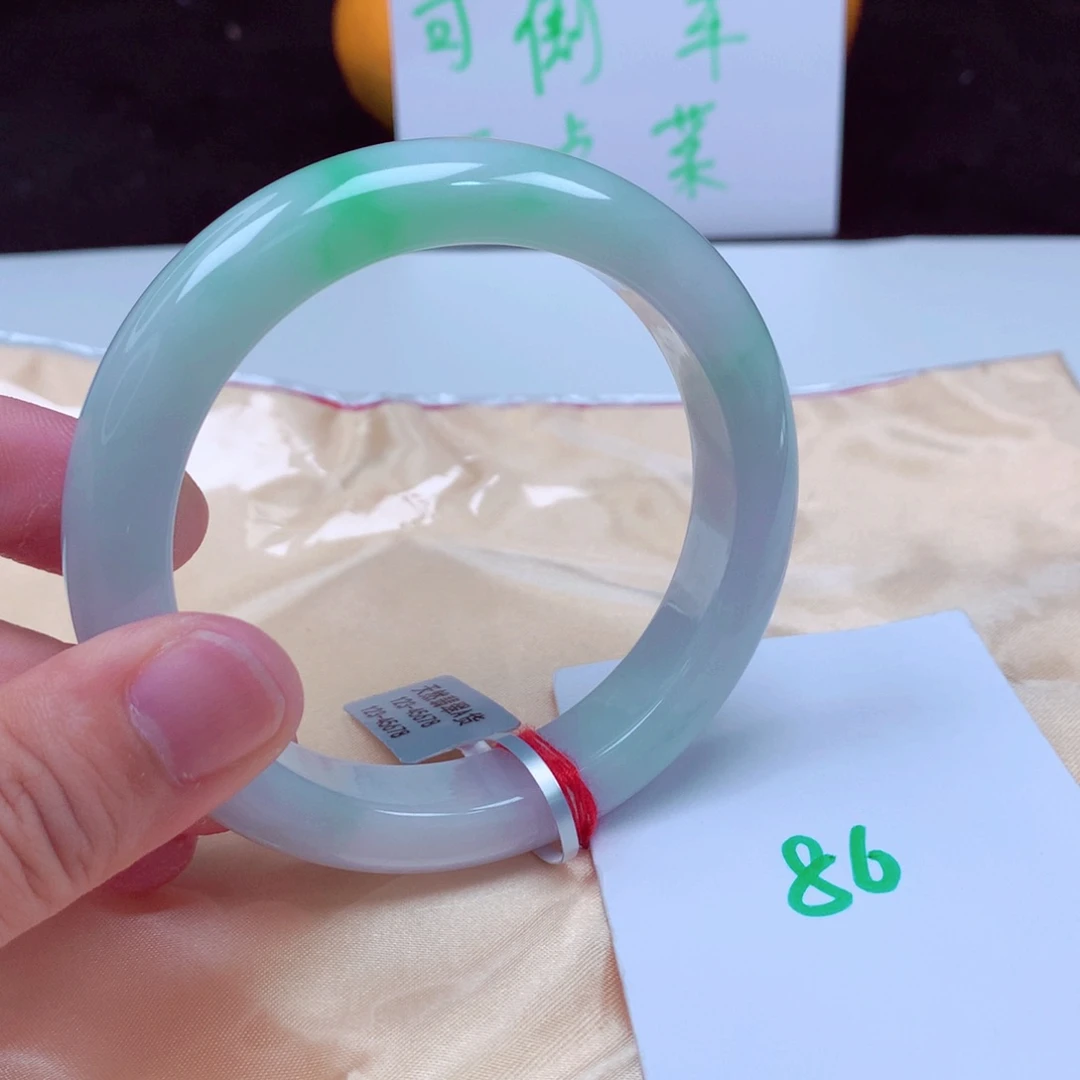 未镶嵌手镯翡翠缅甸天然A货翡翠手镯58.7