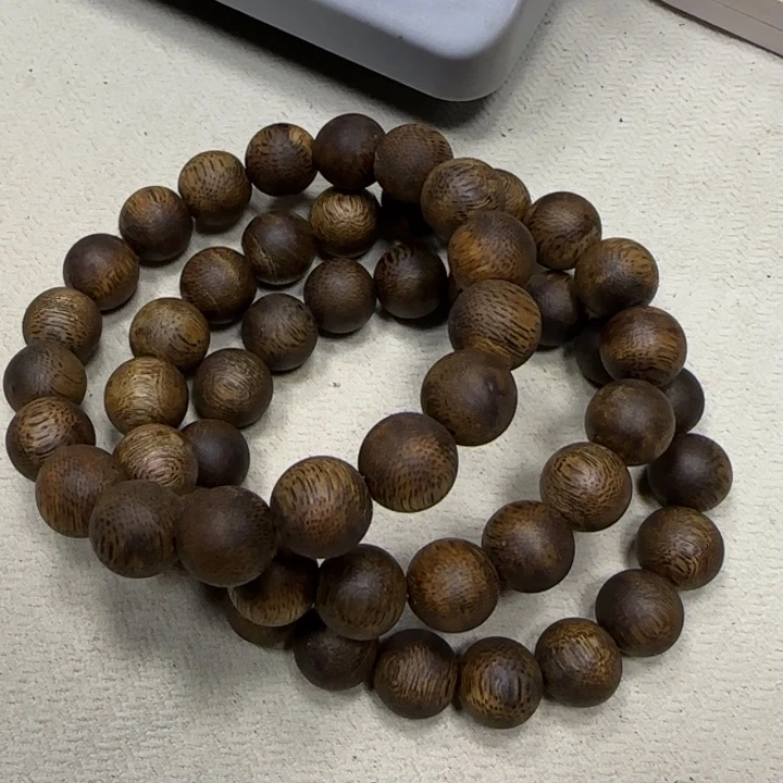 沉香木手串奇楠沉香圆珠单圈1.2-12g多样性发一条