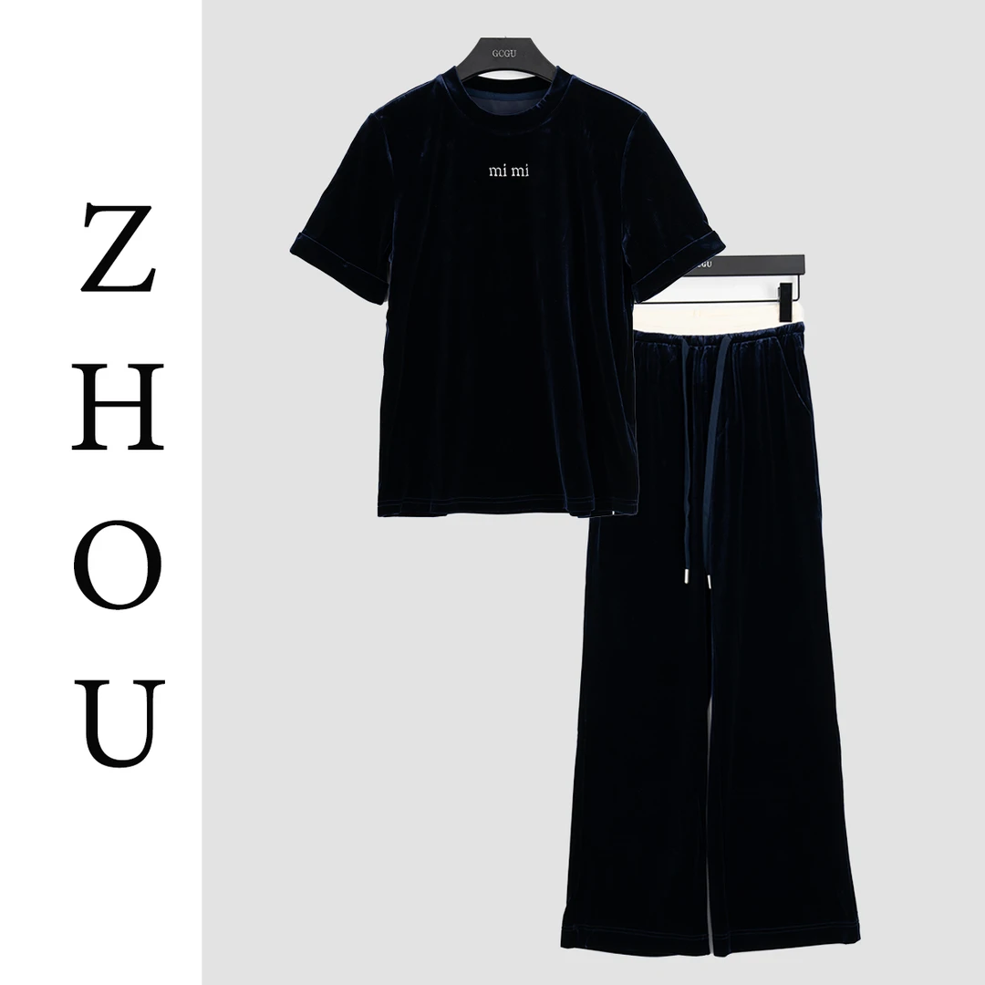 藏蓝设计感高端时尚套装-20541