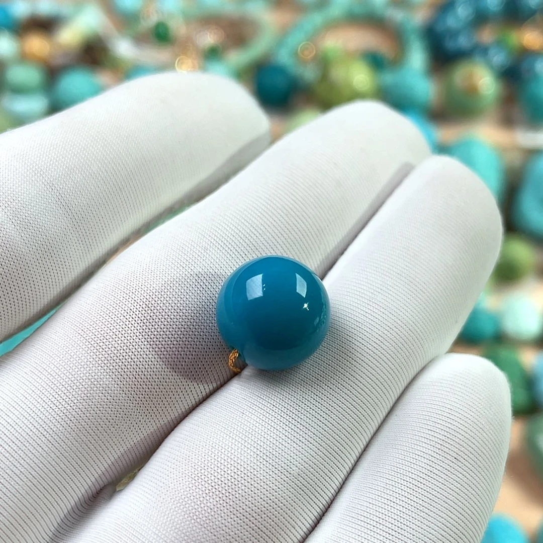 绿松石未镶嵌珠宝奇石12mm