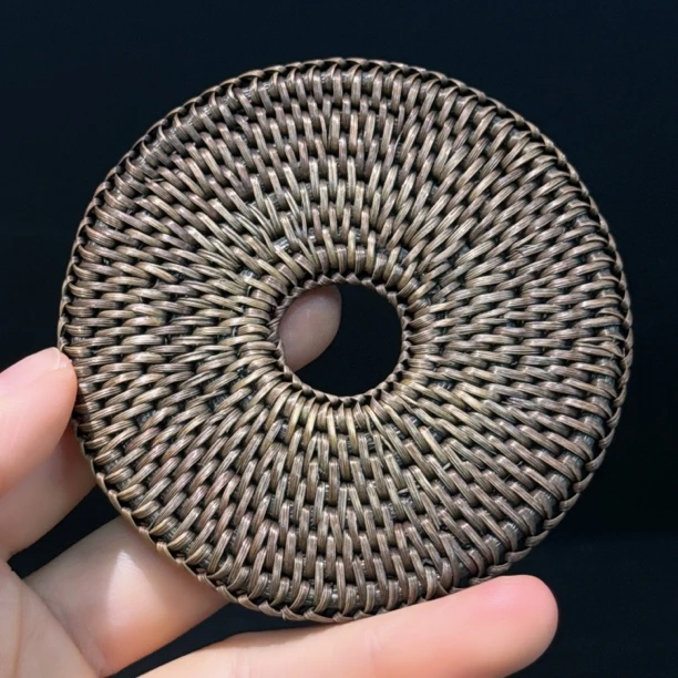 日本舶来，手工制作藤编，杯托壶承