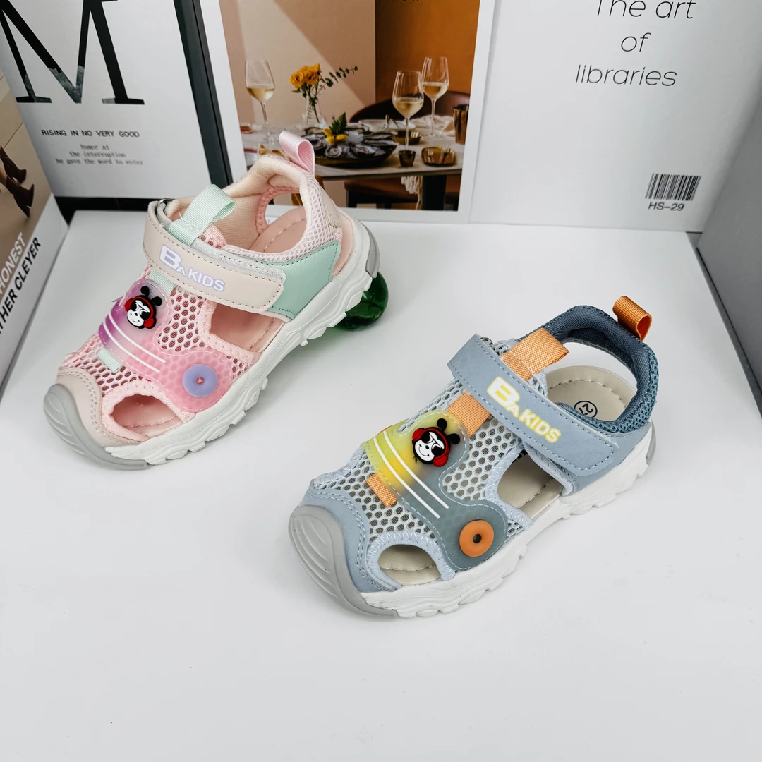 3631~儿童夏季时尚透气软底舒适运动机能包头凉鞋 夏款童包男女童