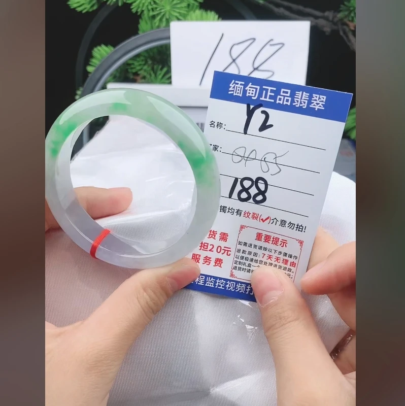 Y2【缅甸翡翠  手镯】实物以直播间为准微色差G