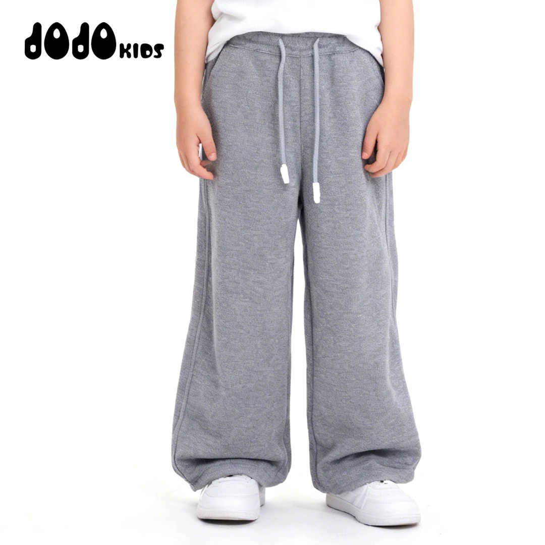 jojo童装男女童冬季新款加绒长裤中大儿童宽松保暖束脚运动休闲裤