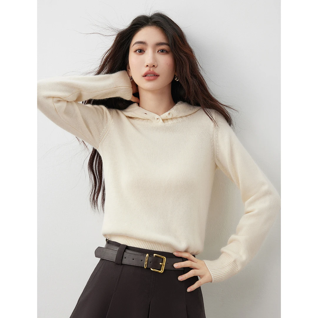 【达人专属】朗文斯汀休闲连帽设计别致套头针织衫DTYZ5509D18574