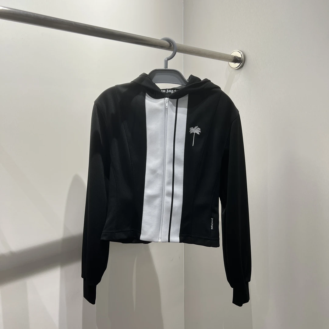 Palm angels wdf141 撞色椰树拉链连帽外套 s码