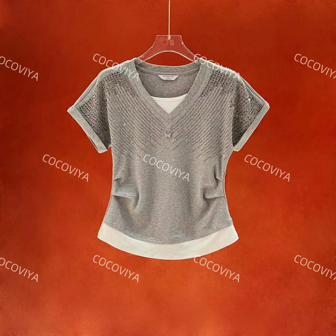 COCOVIYA 2025设计感春夏打底时尚百搭休闲上衣24X59