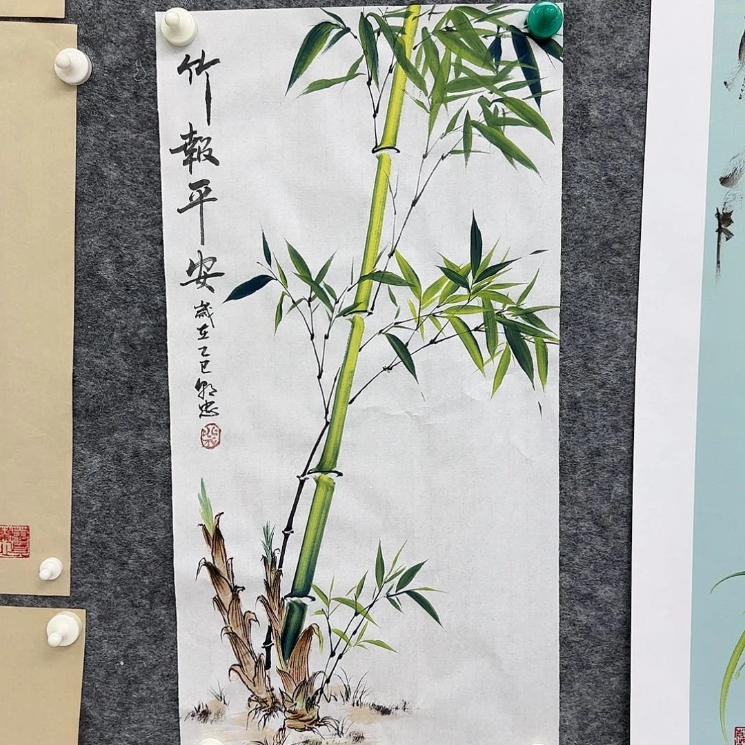 国画国画立体兰花