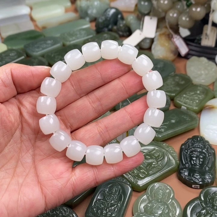 和田玉未镶嵌手链