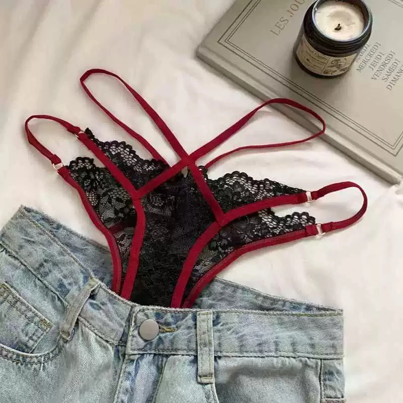 〔隐欲〕蕾丝薄款女士三角内裤