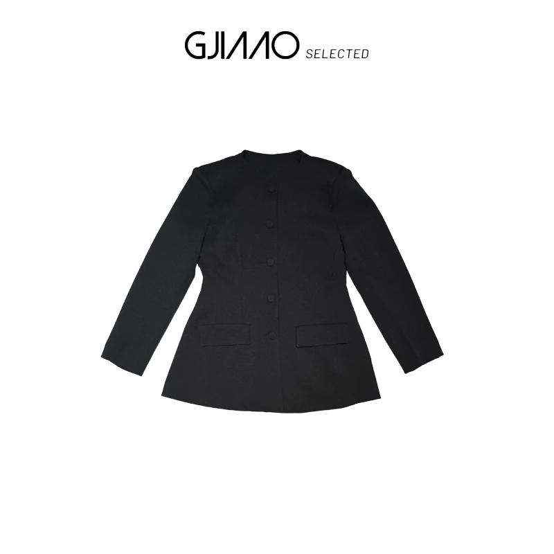 25818 一排扣圆领收腰西服