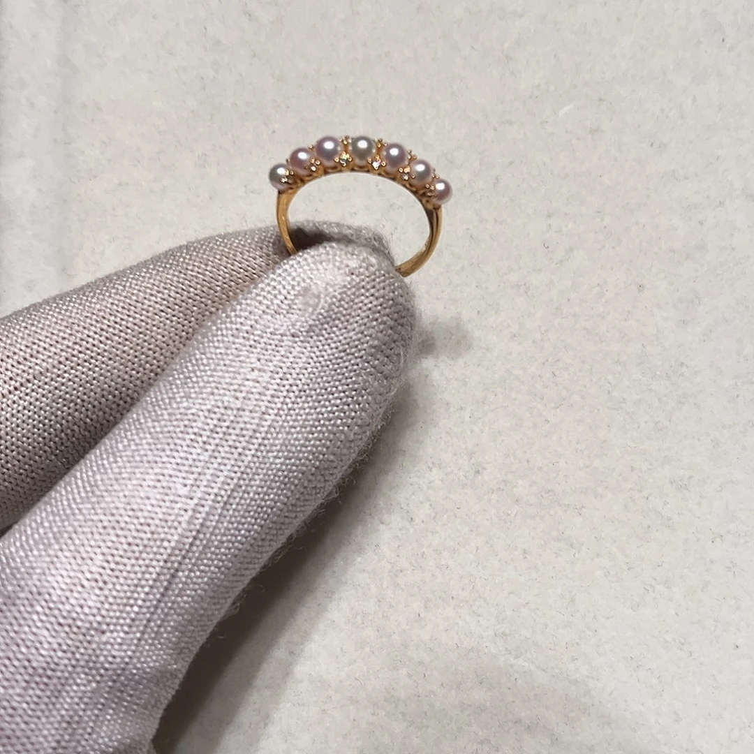 戒指银S925镶嵌海水珍珠