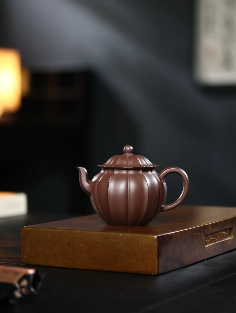 【许门匠作】水系列：莲升  深井老紫泥 190cc 全手制