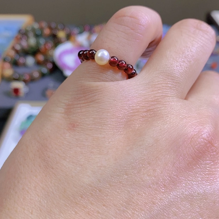 【闪购商品】石榴石戒指未镶嵌戒指