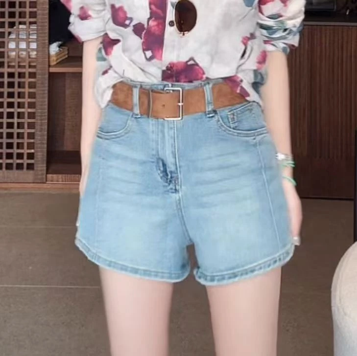 【Y&YI JIN】小众美学蓝色牛仔裤（配腰带）