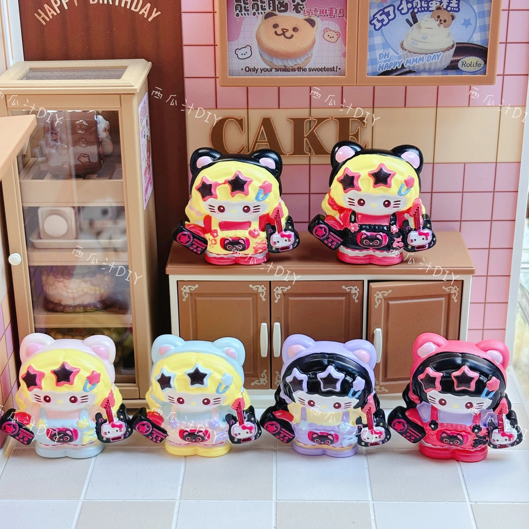 【西瓜定制--手绘电吉他KT】纯手绘立体diy树脂饰品可爱小配件